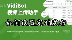 VidiBot进阶教程：如何设置定时发布-VidiBot 视频上传助手 | WxBot 微信自动化