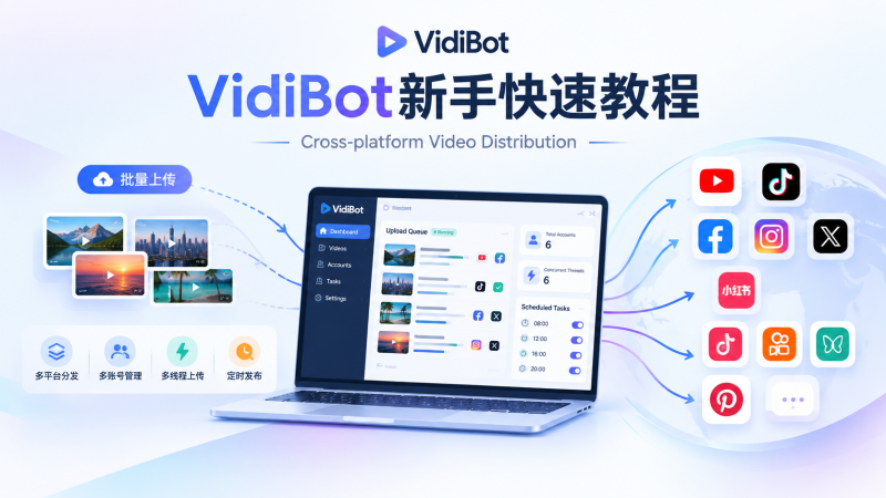 VidiBot新手快速教程（2026年6月更新）-VidiBot 跨平台分发引擎 | WxBot 微信自动化