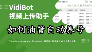 VidiBot进阶教程：油管自动养号（免费版功能）-VidiBot 视频上传助手 | WxBot 微信自动化