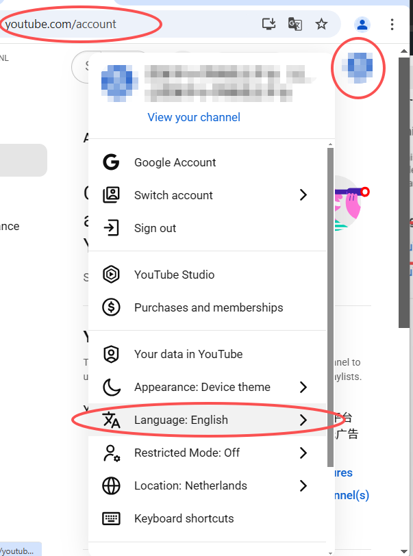图片[4]-如何修改YouTube Studio的后台显示语言？-VidiBot 视频上传助手 | WxBot 微信自动化