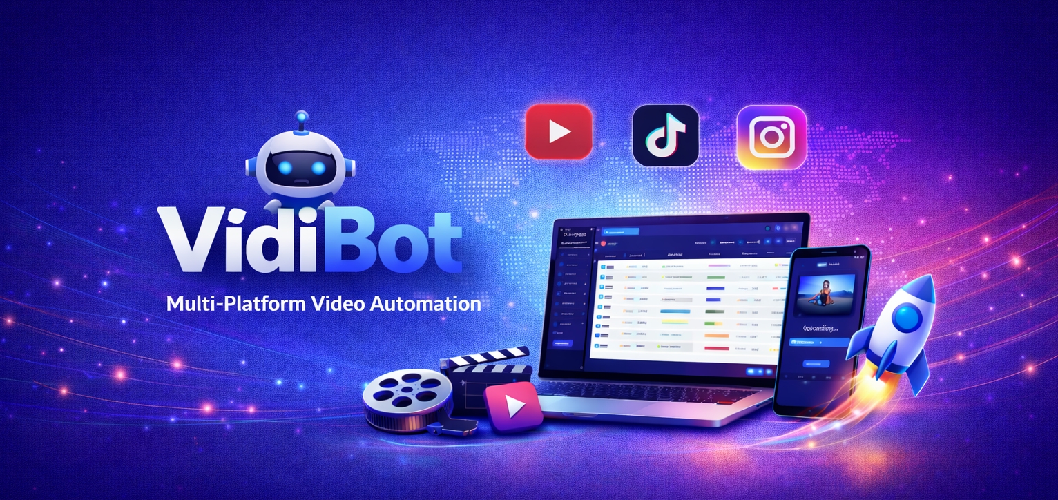 VidiBot WxBot 网络自动化工具 —— 让你的YouTub频道自动化运营、微信自动化运营